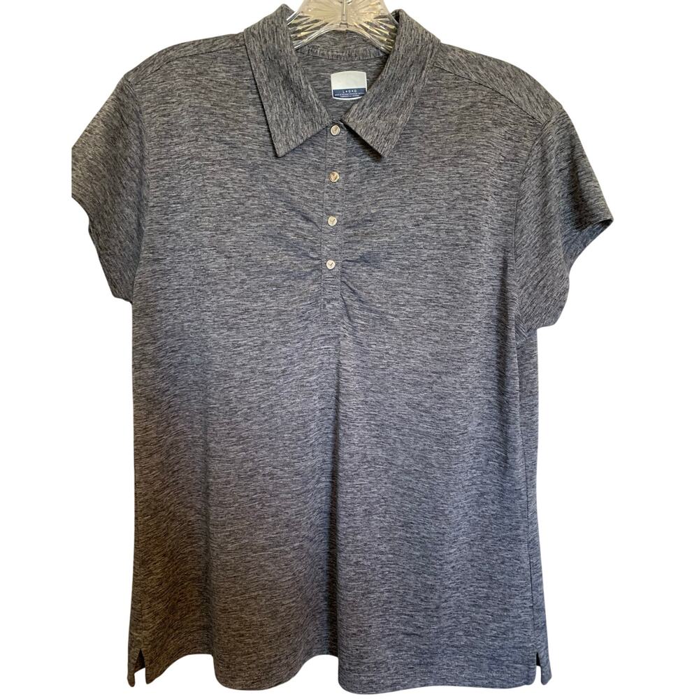 Callaway golf polo gray size large snap front